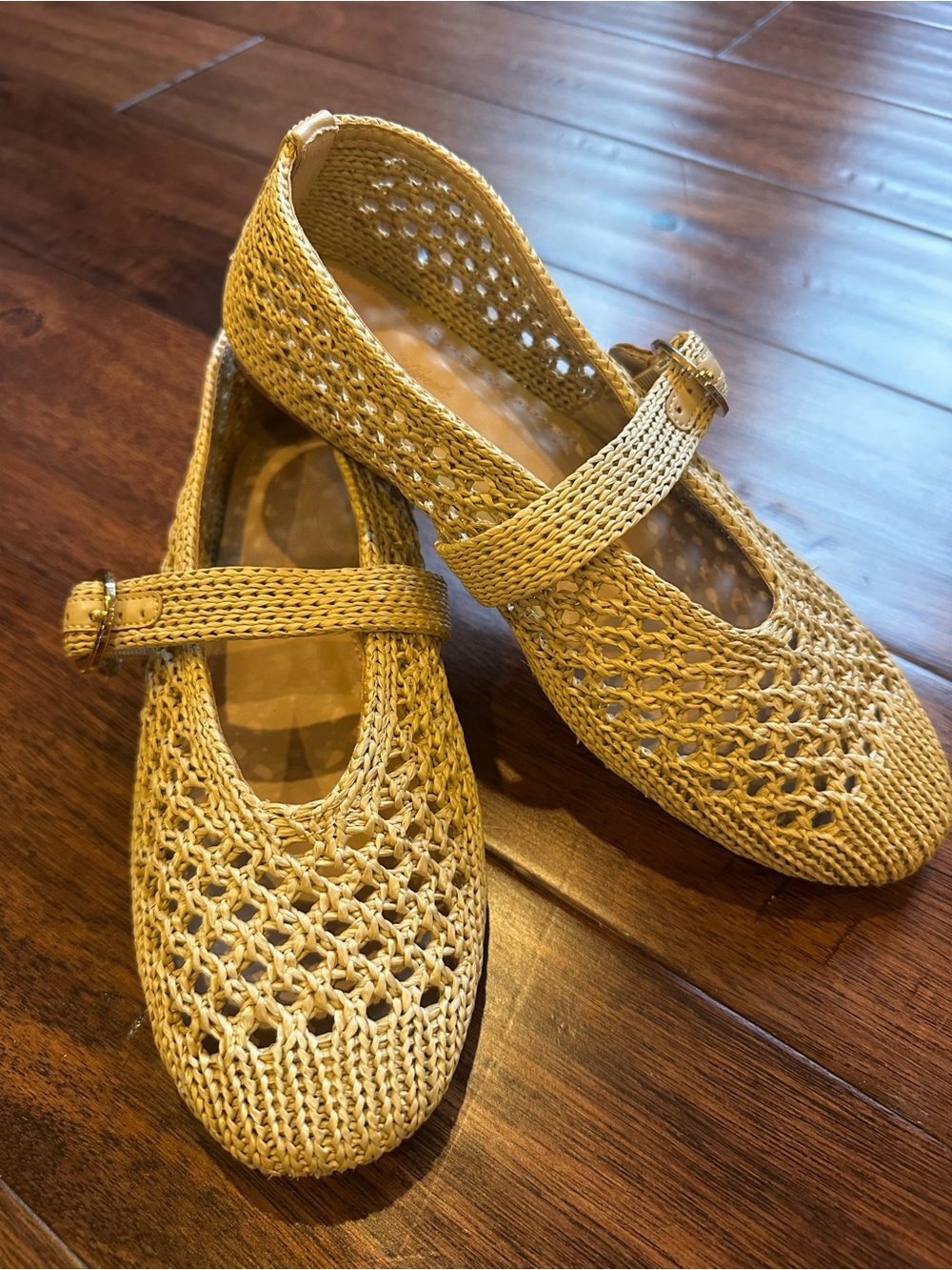 Woven Mary Jane Flats